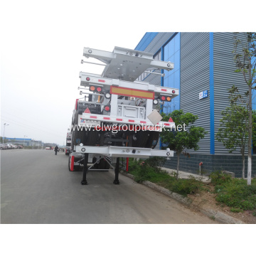 Steel frame shipping container delivery trailer